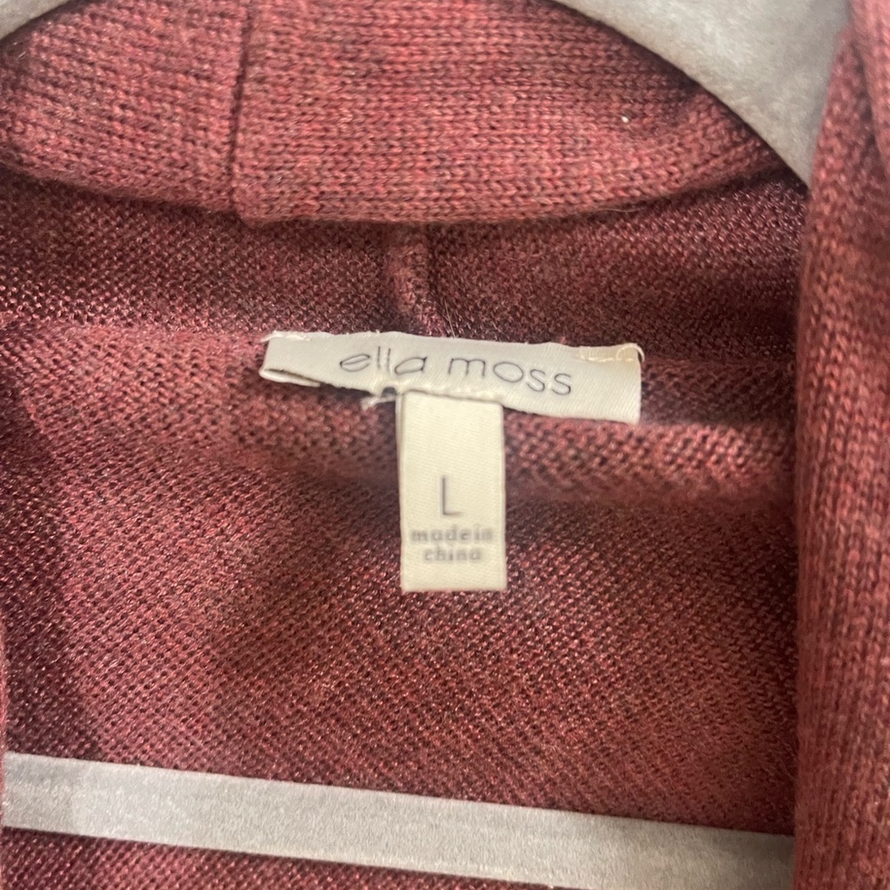 Ella Moss Ladies' Cozy Lightweight Cardigan, Rust large - Picture 3 of 4